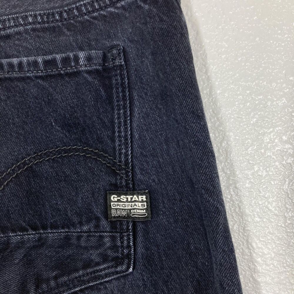 G-Star RAW Skater Jeans  33x32 Black Denim Stray Ultra High Straight Hip Hop - Picture 15 of 16
